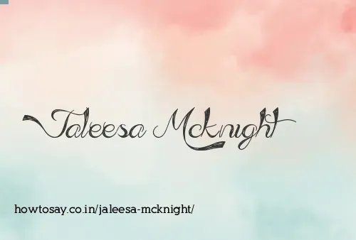 Jaleesa Mcknight