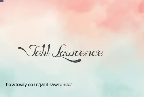 Jalil Lawrence