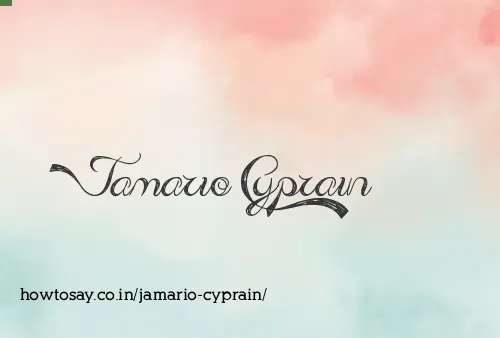 Jamario Cyprain