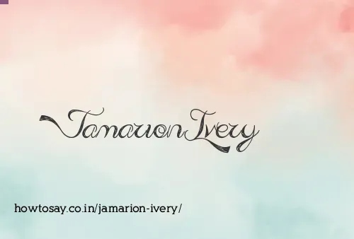 Jamarion Ivery