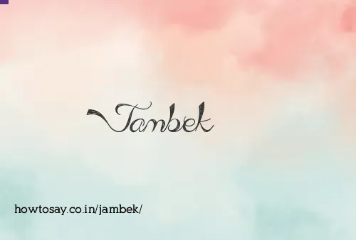 Jambek