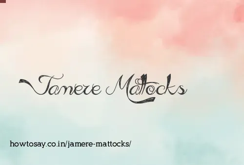 Jamere Mattocks