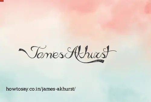 James Akhurst