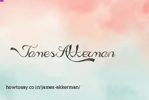 James Akkerman