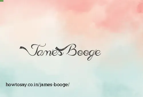 James Booge