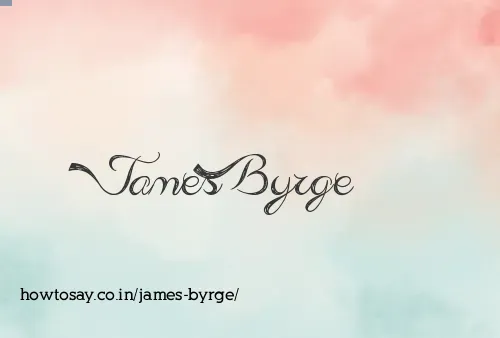 James Byrge