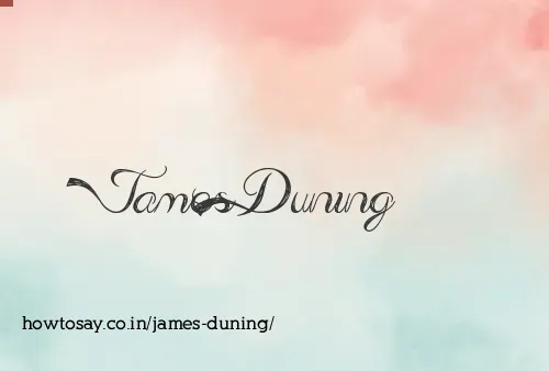 James Duning