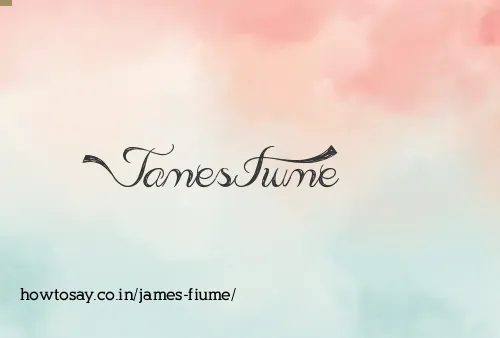 James Fiume