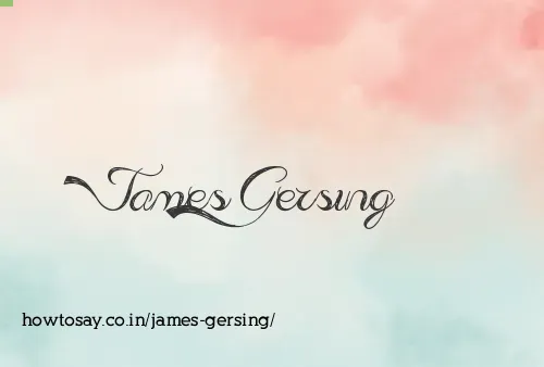 James Gersing