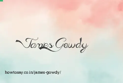 James Gowdy