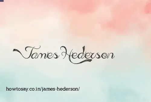 James Hederson