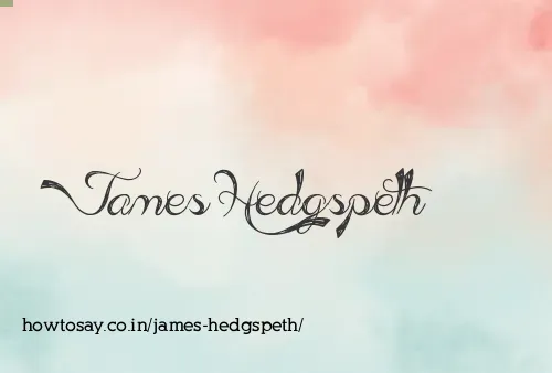 James Hedgspeth