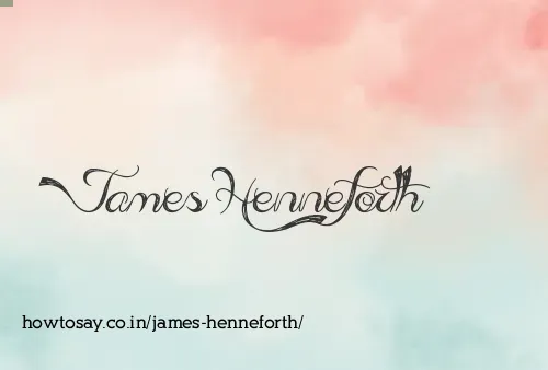 James Henneforth