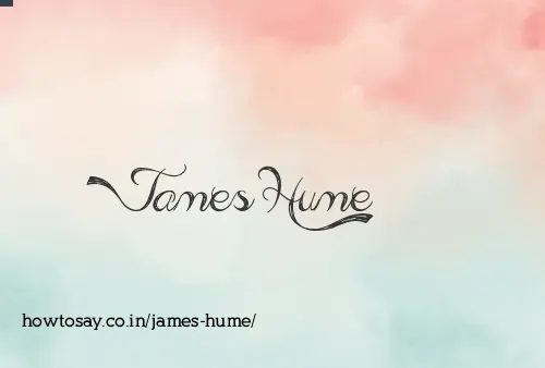 James Hume