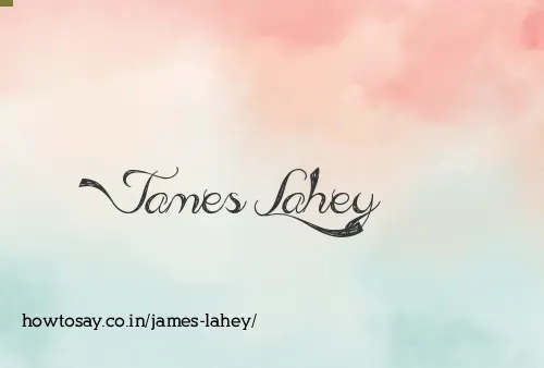 James Lahey