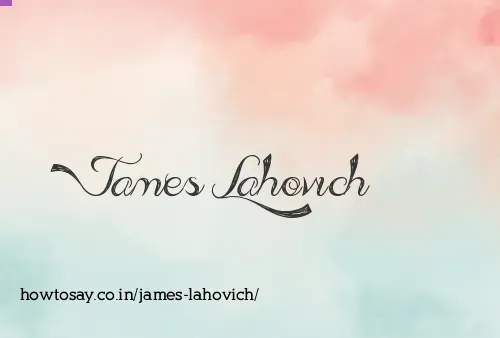 James Lahovich
