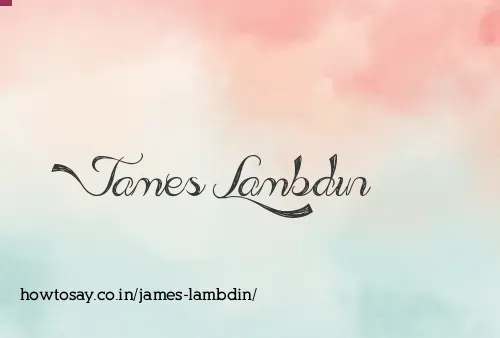 James Lambdin