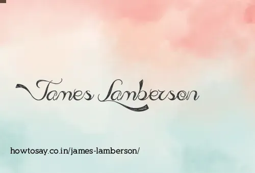 James Lamberson