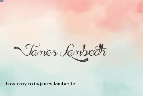 James Lamberth
