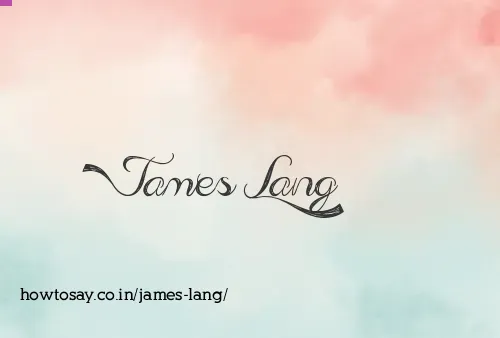 James Lang