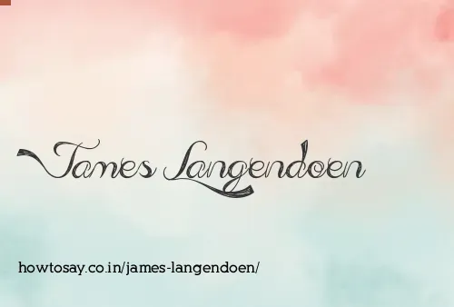 James Langendoen