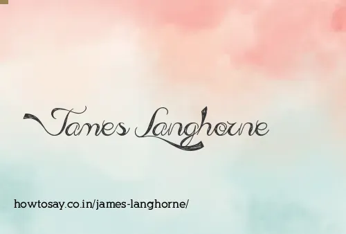 James Langhorne