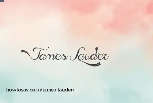 James Lauder