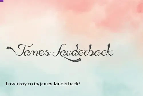 James Lauderback