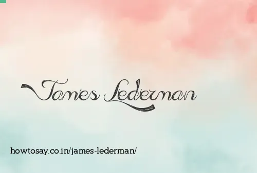 James Lederman