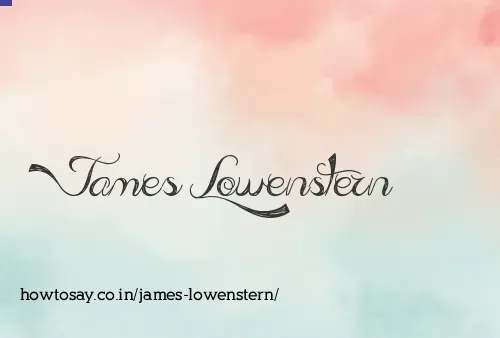 James Lowenstern