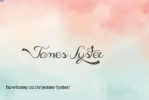 James Lyster