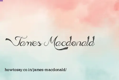 James Macdonald