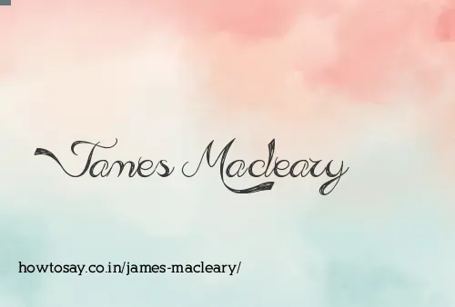 James Macleary