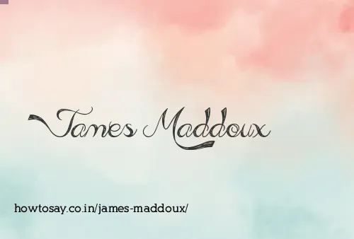 James Maddoux