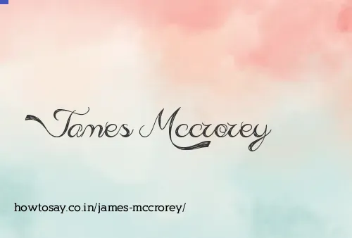 James Mccrorey