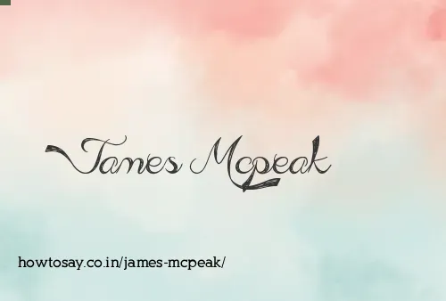 James Mcpeak