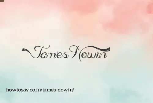 James Nowin
