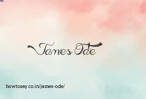 James Ode