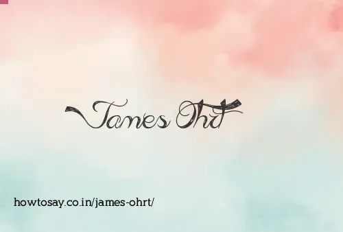 James Ohrt