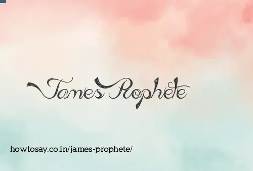 James Prophete