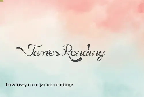 James Ronding