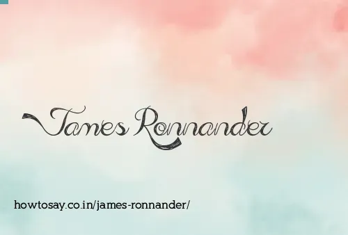 James Ronnander
