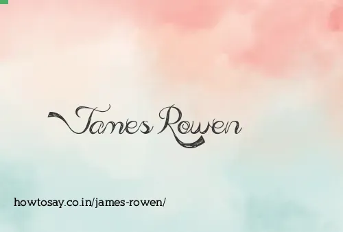 James Rowen