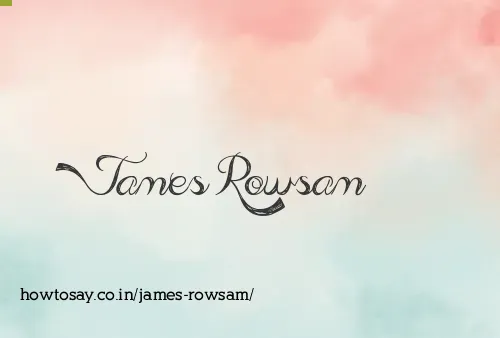 James Rowsam