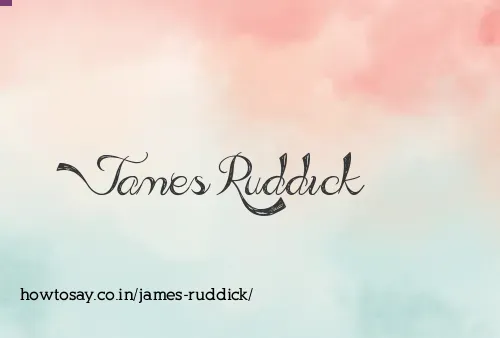 James Ruddick