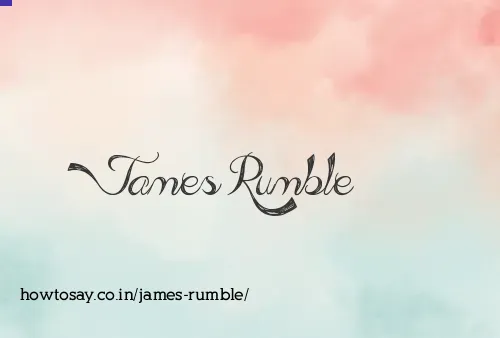 James Rumble