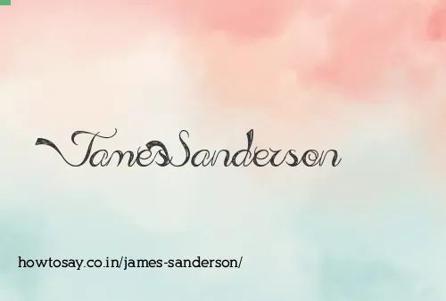James Sanderson