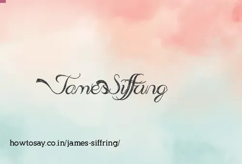 James Siffring