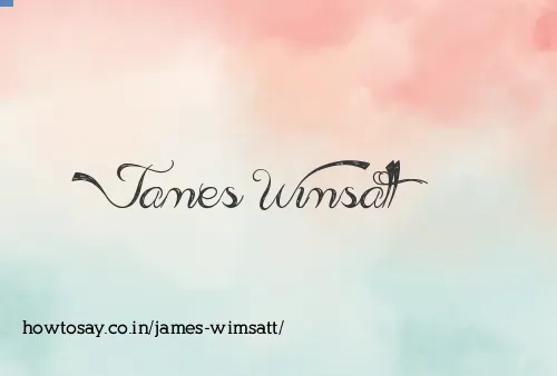James Wimsatt