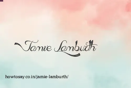 Jamie Lamburth